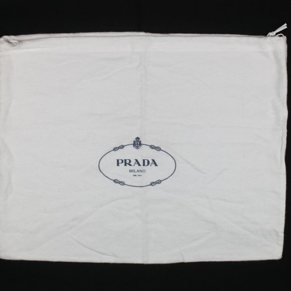 Prada 13x17 White Drawstring Dust Bag - Picture 4 of 8